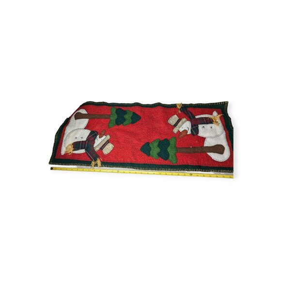 Christmas/Winter Snowman Felt Table Runner 33" x 13" - Picture 7 of 10